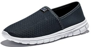 Analarch Men's Mesh Lightweight Slip on Walking Elastic Flats  - best safe shoes for elderly men and women